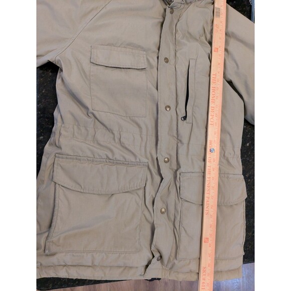 Vintage Eddie Bauer Mens M Parka Expedition Goose Down Made In USA Tan Hood 1980 - Picture 9 of 10